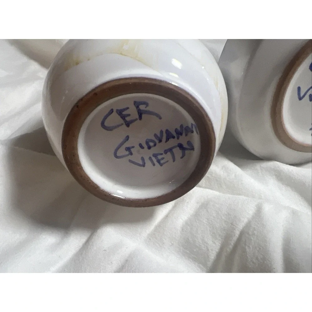 Hand Painted Italian Ceramic Oil & Vinegar Cruet Set Ceramiche Giovanni Vietri